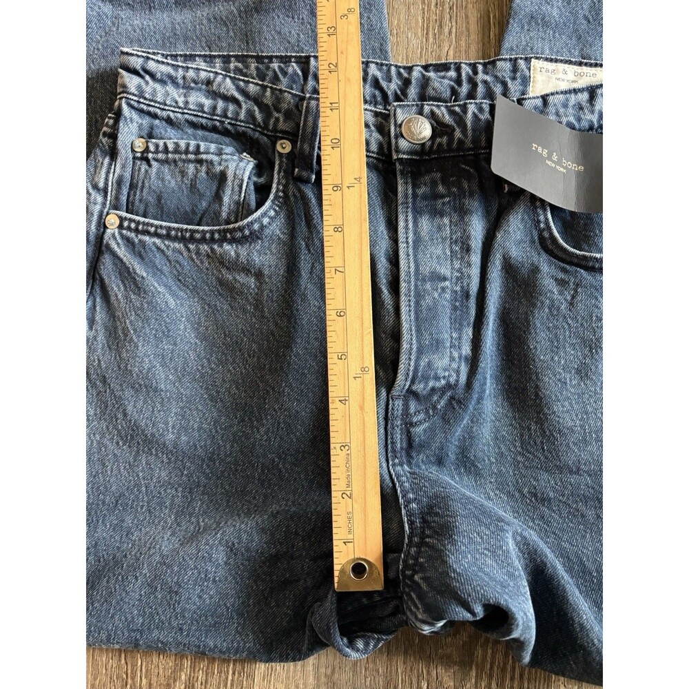 Rag & Bone Maya High Waist Wide Leg Ankle Blue Button Fly Jean Women Size 30 NWT - Picture 5 of 9